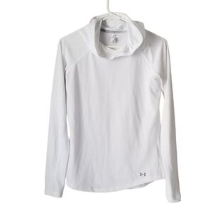 Women's Under Armour Heat Gear White Hooded Long Sleeve Top XS